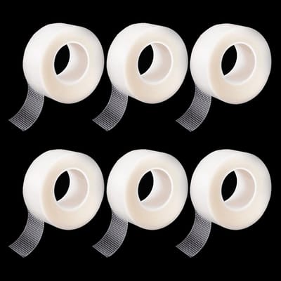 Eyelash Tape voor Wimperextensions - Micropore Tape, 6 Rollen, 0.5 inch x 10 yards, Ideaal voor Wimperstylisten en Schoonheidsspecialisten