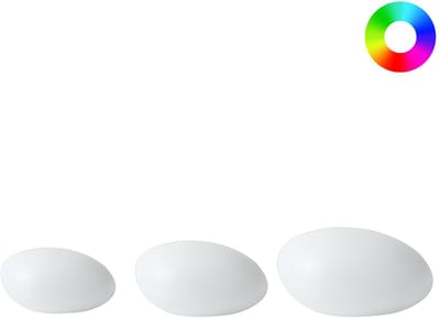 FARALLON - Set van 3 LED bolvormige lampen - Wit - Synthetisch