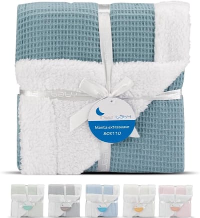 Wafel Piqué Babydeken Petrolblauw - Comfortabele en Warmtegevende Deken