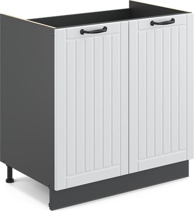 Vicco Fame-Line Wastafelkast – 80 cm, WB Marmer Wit Landhuis