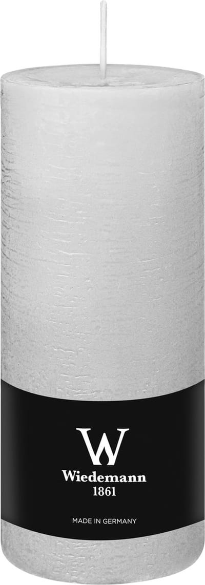 Wiedemann Cilinderkaars/stompkaars - rustieke kaars - wit - 7 x 16 cm - 66 branduren