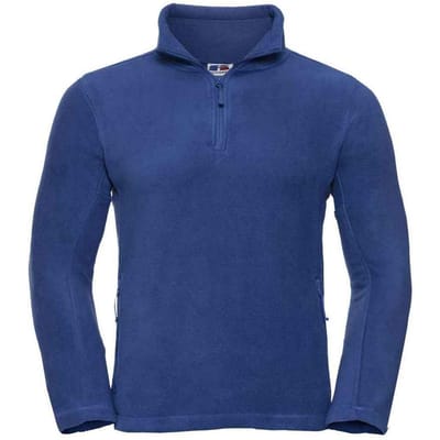 Russell Heren Quarter Zip Outdoor Fleece Top (Helder Koninklijk)