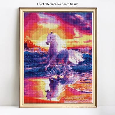 Diamant borduurwerk dieren diamant mozaïek verkoop paard 5d diamant schilderij 20X30 multi