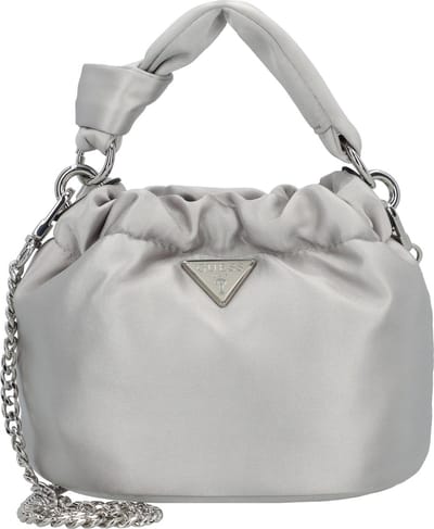 GUESS Schoudertas Handtas Twiller Mini Top Handle Pouch Silver Zilverkleurig