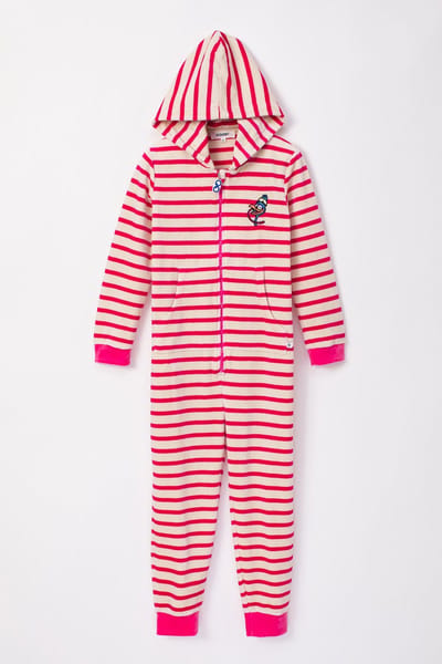 Woody onesie meisjes - kalkoen - fuchsia - 232-10-ONE-V/927 - maat 164
