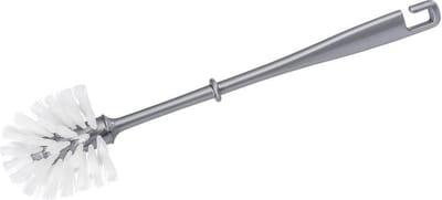 Wenko toiletborstel plastic, grijs handvat met witte kop, 8x36 cm