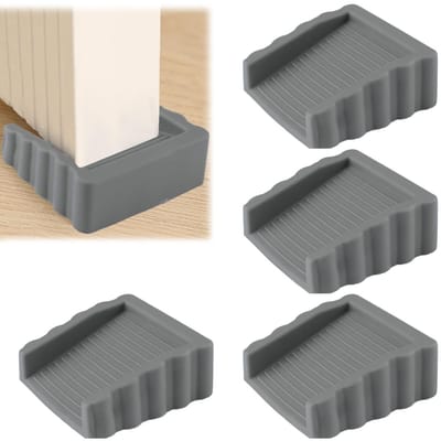 Dailygoods- Deurstopper Zwart - 4 Stuks - Duurzaam Rubber - Schokabsorberend - Muur/ Vloer Montage - Voor Binnen/Buiten Gebruik - Deurstoppers