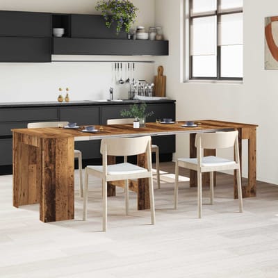 vidaXL - Eettafel - 240 - x - 85 - x - 75 - cm - Bewerkt - hout - Oud - hout - Rechthoekig