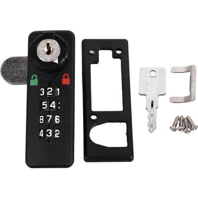 Lade Combinatieslot Flexibel Verstelbaar Sleutelopening Archiefkast Wachtwoord Veiligheidsslot voor Schoenen black