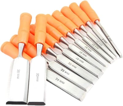 Beitel Set - Houtsnijgereedschap - Houtbewerking - Gehard Carbon Staal - 12 Stuks - Niet gespecificeerd