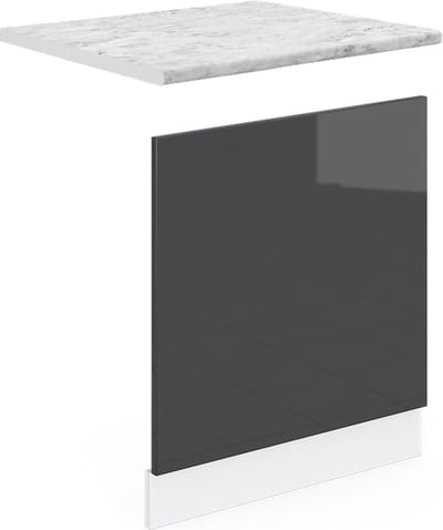Vicco R-Line Frontpaneel – 60 cm, WB Marmer Antraciet Hoogglans