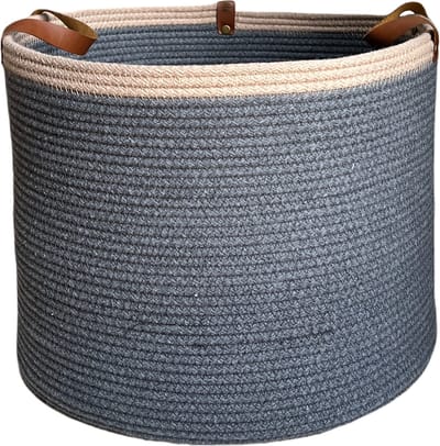 OZ Home - Mand - Donkerblauw/Beige - Duurzaam & Functioneel - Voor Opslag en Organisatie