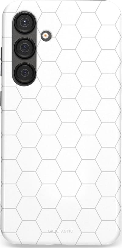 Casetastic Hoesje Geschikt voor Samsung S25 Plus - Stijlvolle Beschermende Duo-layer Case - Zilverraat
