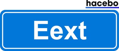 Hacebo - Plaatsnaam Sticker - 29x10 CM - Eext sticker - Verkeersborden sticker - grappige cadeaus - Eext