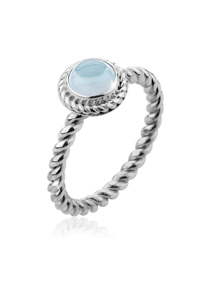 Nenalina - Ring - Aquamarine Geburtsstein März Boho 925 Silber - Dames