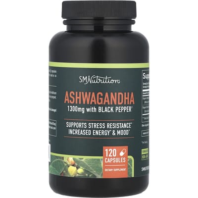 Ashwagandha avec Poivre Noir, 120 Capsules