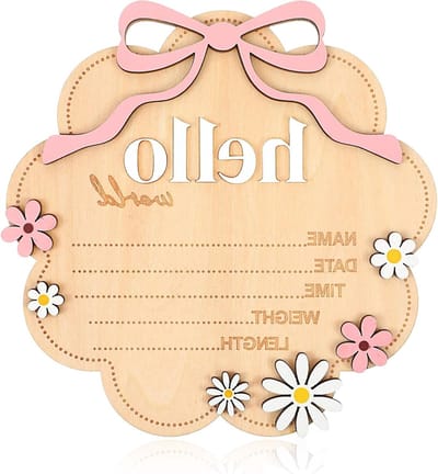 Mijlpaalkaarten voor baby's in hout, welkomstbord voor pasgeborenen, geboorteaankondiging en babyfoto's maken
