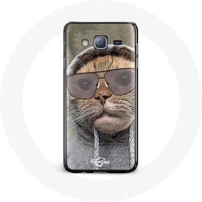 Hoesje voor de Samsung Galaxy J3 Kat met een grappige fotokap Dieren