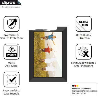 dipos – 2x Matte Beschermfolie geschikt voor WONNIE Frameo 10.1 Zoll Digitaler Bilderrahmen | Krasbestendige & antireflecterende Screenprotector Ultra-Thin