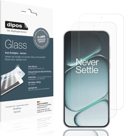 dipos – 2x Matte Pantserfolie geschikt voor OnePlus Nord 6 | 9H Screenprotector