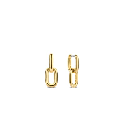 TI SENTO Dames Oorbellen - 925 zilver - Zilver geel verguld - 7831SY