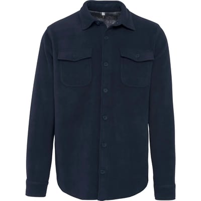 Kariban Overhemd van fleece met sherpavoering K582 - Navy / Storm Grey - S