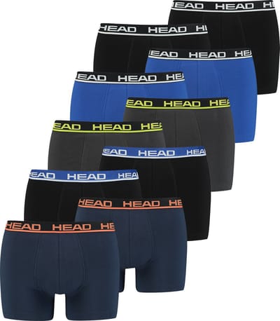 BOXERS Pack van 10 Head Heren Basic Boxer Broek Shorts Ondergoed Ondergoed Pack van 10