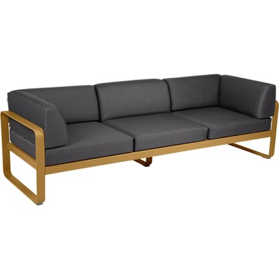 Fermob BELLEVIE club sofa 3 zits - D2 peperkoek - A3 grafietgrijs