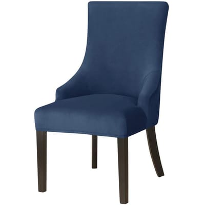Fluwelen Eetkamerstoelhoezen Elastisch Wasbaar Hoge Rug Schuinlopende Stoelhoes Stretch Accent Bruiloftsstoelen Zitkussenhoes voor Thuis