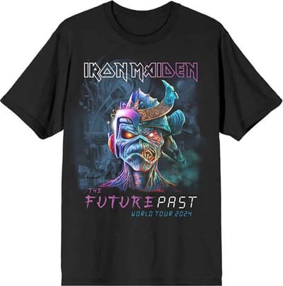 Iron Maiden - The Future Past World Tour '24 Heren T-shirt - S - Zwart