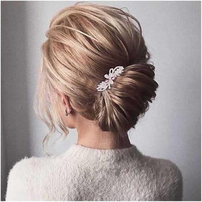 Vintage strass haarspeld goud met kristallen bloemmotief, fonkelende hoofdbedekking voor speciale gelegenheden