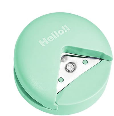Hoeksnijder Papier - Afrond Tool - Kaarten Maken - Draagbaar Handgereedschap - 6 x 3.5 cm - Groen