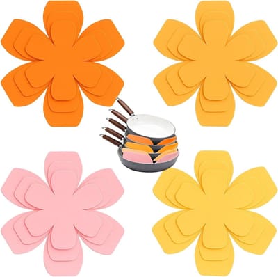 Set van 12 Pannenbeschermers van Vilt - Krassenbescherming voor Pannen, Potten en Keukenaccessoires in Diverse Maten en Kleuren