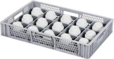 Glaskrat - Glazenkrat voor 15 glazen - max. glashoogte 72 mm - max. Ø 106