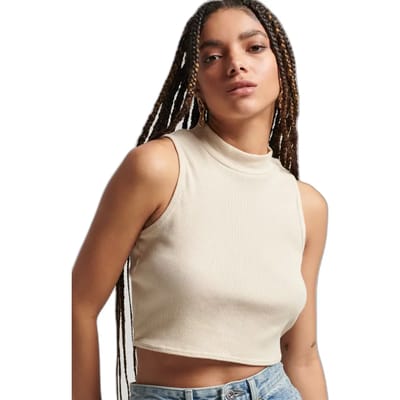 Tanktop court met hoge kraag voor vrouwen Superdry