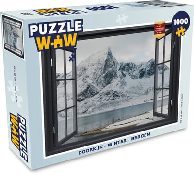 Puzzel Doorkijk - Winter - Berg - Legpuzzel - Puzzel 1000 stukjes volwassenen