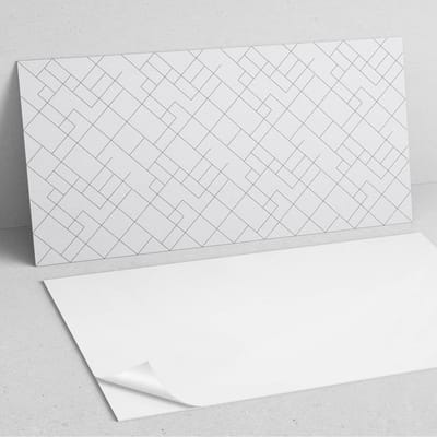 Coloray Wandpanelen Zelfklevend - Abstract lijnpatroon PVC Wandpaneel - 100 cm x 50 cm - Grijs Wandbekleding Zelfklevend - 1 stuk - Abstractie Wandpanelen Zelfklevend - Wandbord Keuken - Wandpaneel Badkamer