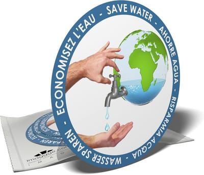 Ronde Waterbesparing Stickers voor Kranen en Toiletten