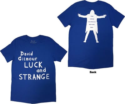 David Gilmour - Luck & Strange Logo Heren T-shirt - S - Blauw