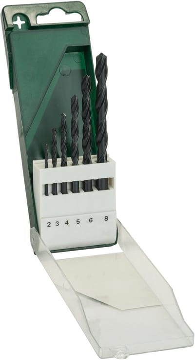 Bosch Accessories 2609255029 HSS Metaal-spiraalboorset 6-delig 2 mm, 3 mm, 4 mm, 5 mm, 6 mm, 8 mm Rollenwals DIN 338 Cilinderschacht 1 set(s)