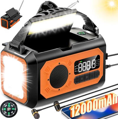 Draagbare Noodradio met Handslinger, Zonne-energie en NOAA Weeralarm