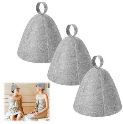 Saunahoeden - Set van 3 vilten sauna-accessoires voor ultieme warmtebescherming