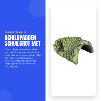 Dailygoods- Schuilgrot Zonnebaadplatform - Schildpadden/ Reptielen Schuilplaats - Klimplatform - Habitat - Niet-giftig Harsmateriaal - Geschikt voor Aquariums - Reptielenhuis