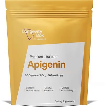 Longevity Box Apigenin 100 mg supplement – 90 vegan capsules – 98% zuiver selleriezaadextract