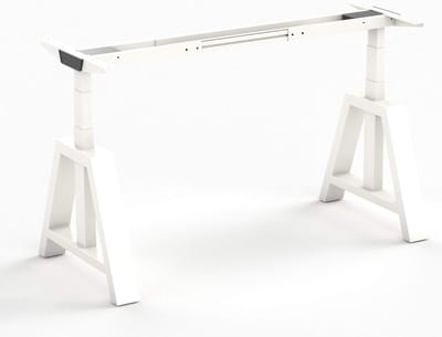 Worktrainer - OakDesk Zit Sta Bureau - Hoogte 73,5 - 137,5 cm - Breedte 102 - 170 cm – Wit/Wit - Memory bediening - In Hoogte Verstelbaar Bureau Onderstel - Elektrisch Frame