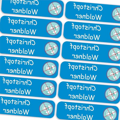 Strijklabels Kleding - Naamstickers Textiel - Persoonlijke Markering - Wasbestendig Contourgesneden - 80 Stuks - Allergie Ei