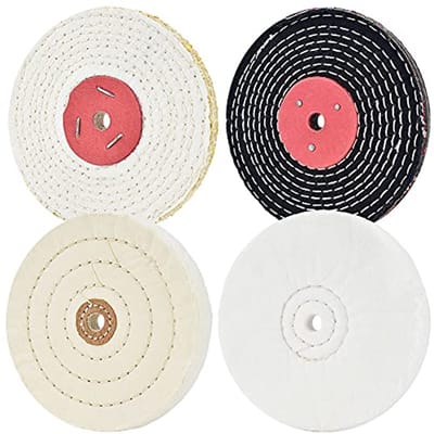 Polijstschijven 150 mm voor schuurmachines - Set van 4 (zacht, fijn, medium, grof)