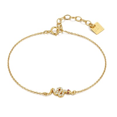 Twice As Nice Armband in zilver, slang Goudkleurig 16cm+3cm