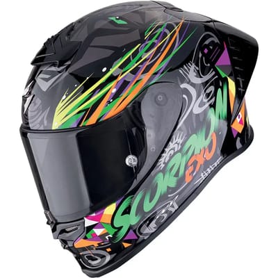 Scorpion Exo-R1 Evo II Air Savage Zwart Groen Orange