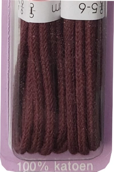Ronilux Veters - 2 Paar - Bordeaux - Dun Rond - Lengte 75 cm - Dikte 2,5 mm - Schoenveter
